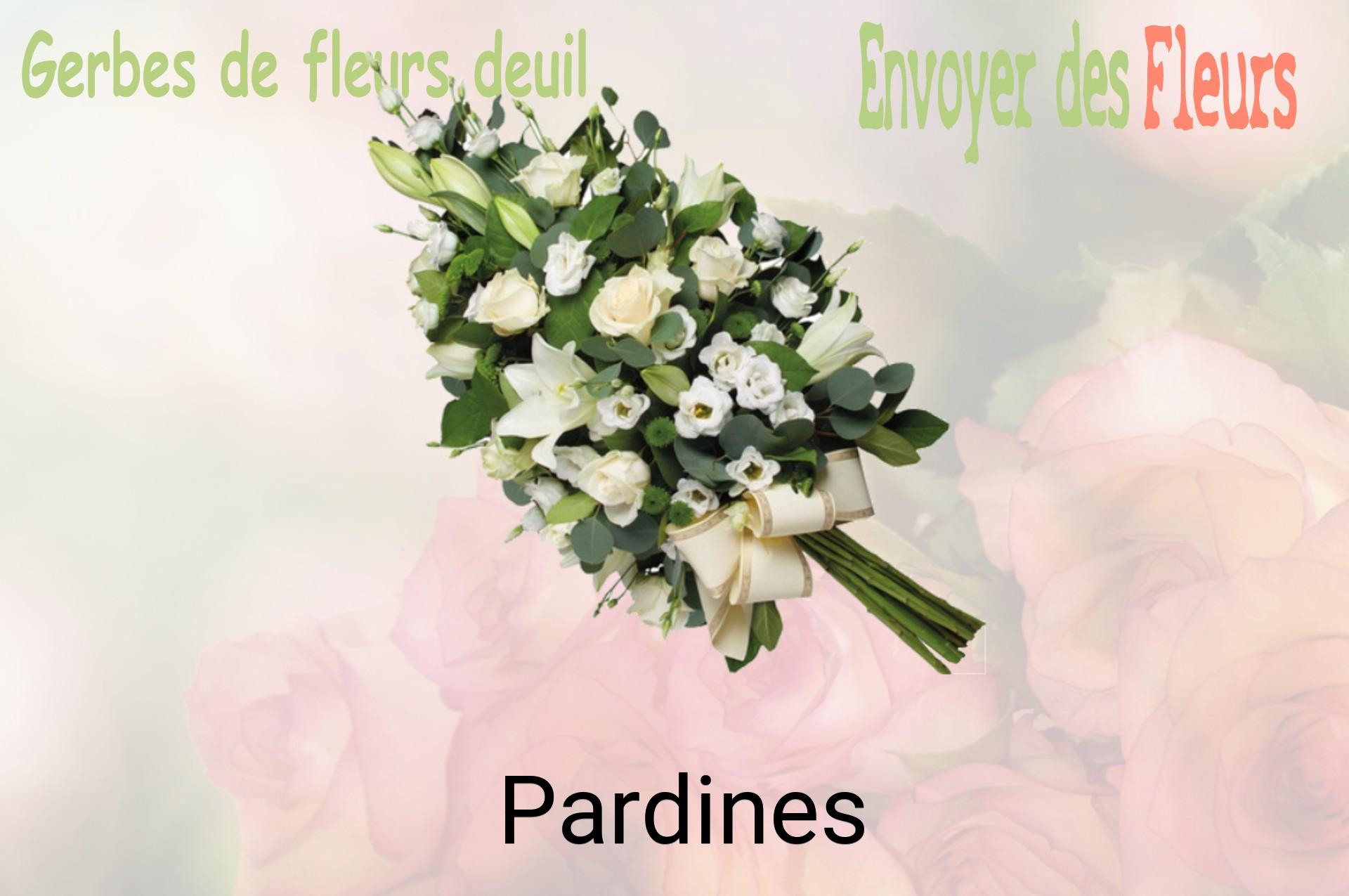 Gerbe de fleurs de deuil livrée à Pardines
